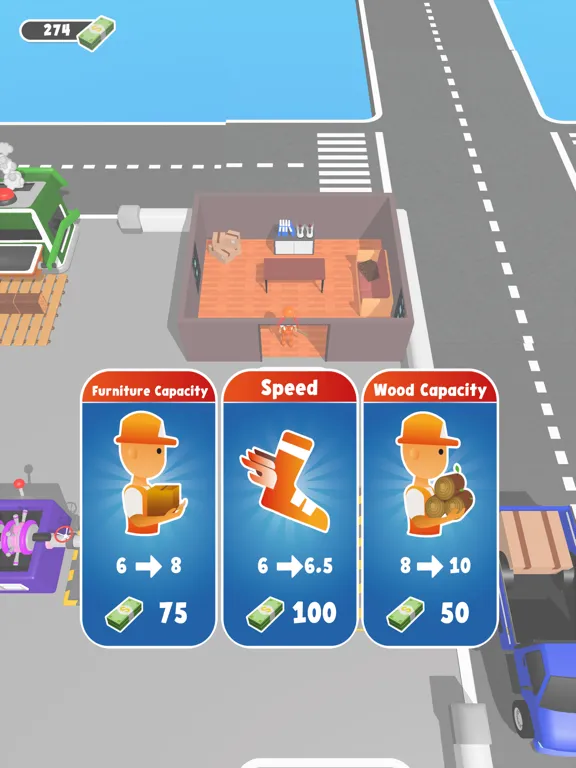 Tangkapan layar Arcade Furniture iPad 