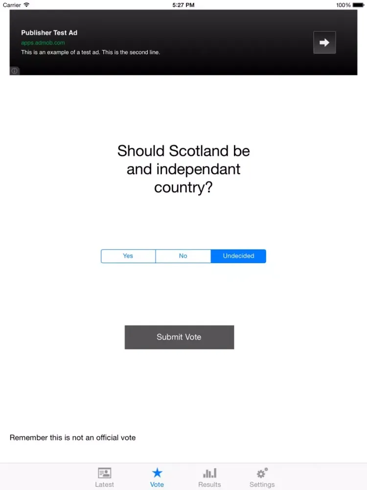 Your Vote - Scotland iPad 应用截图