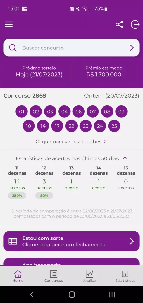 Loto análises fácil Screenshots