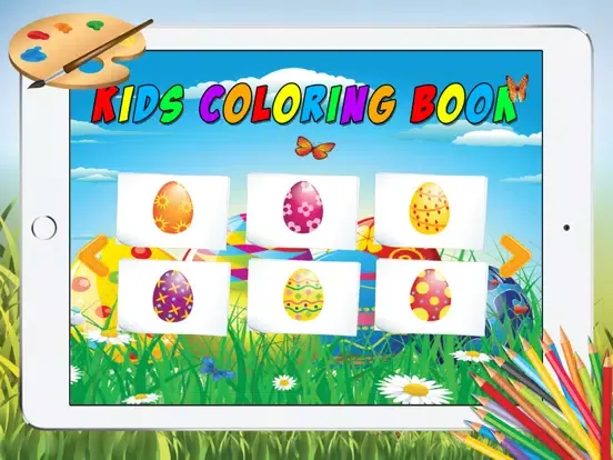 Capturas de tela do Easter Egg Coloring Pages For Kids Paint Training iPad 