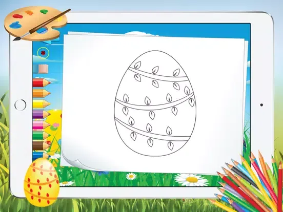 Capturas de tela do Easter Egg Coloring Pages For Kids Paint Training iPad 