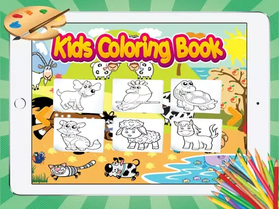 Ảnh chụp màn hình của Pet Animal Coloring Pages for Kids Painting Lesson iPad 