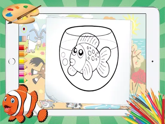 Ảnh chụp màn hình của Pet Animal Coloring Pages for Kids Painting Lesson iPad 