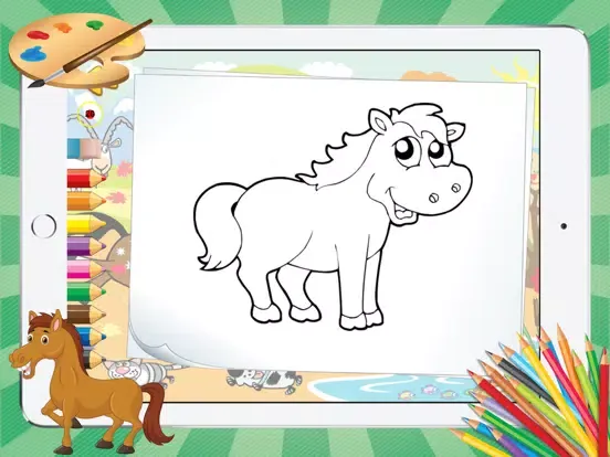 Ảnh chụp màn hình của Pet Animal Coloring Pages for Kids Painting Lesson iPad 