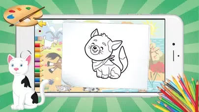 Ảnh chụp màn hình của Pet Animal Coloring Pages for Kids Painting Lesson