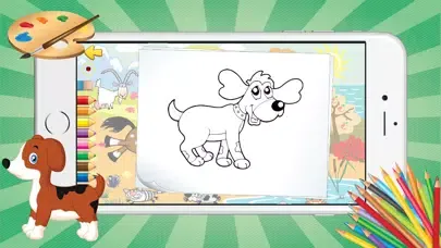 Ảnh chụp màn hình của Pet Animal Coloring Pages for Kids Painting Lesson
