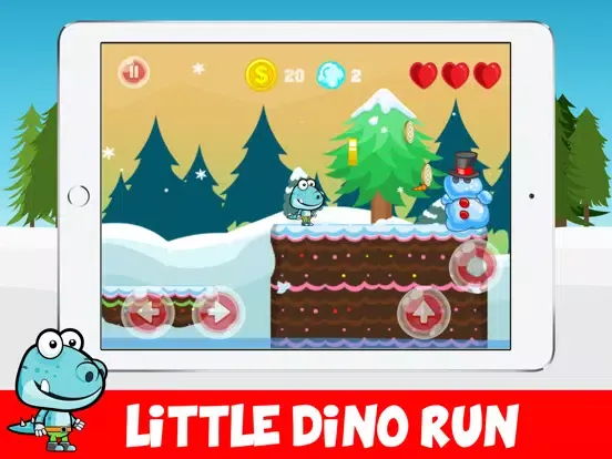 Little Dino Run - Snow Monster Adventure iPad  Screenshots