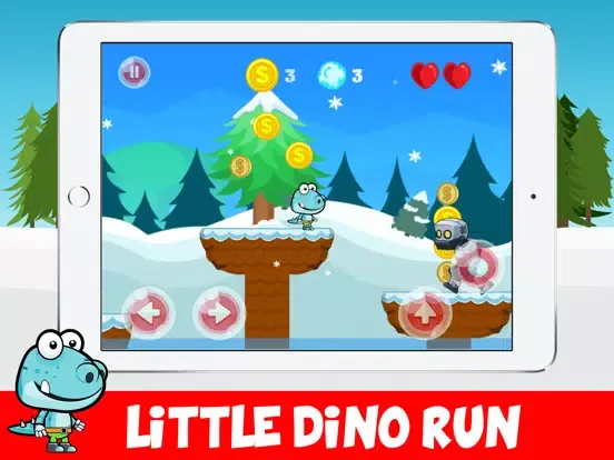 Little Dino Run - Snow Monster Adventure iPad  Screenshots