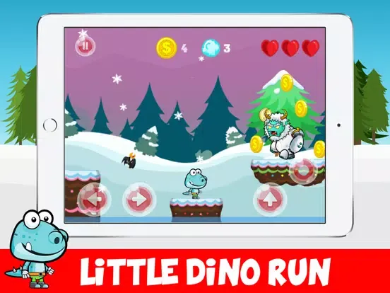 Little Dino Run - Snow Monster Adventure iPad  Screenshots