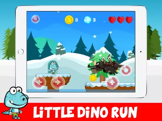 Little Dino Run - Snow Monster Adventure iPad  Screenshots