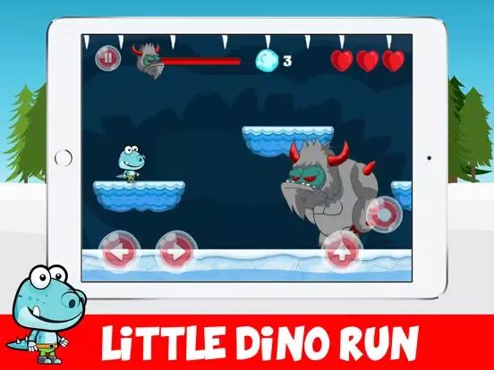 Little Dino Run - Snow Monster Adventure iPad  Screenshots