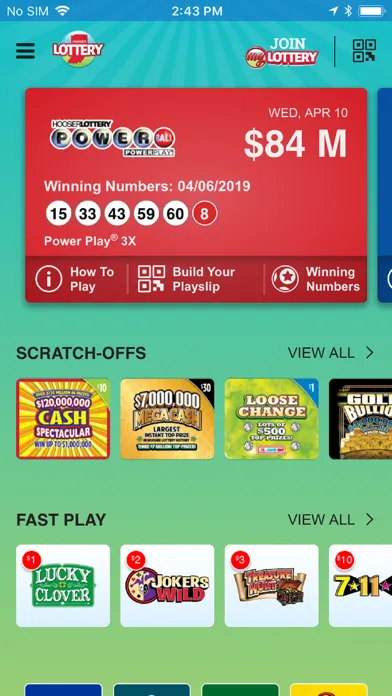 Ảnh chụp màn hình của Hoosier Lottery