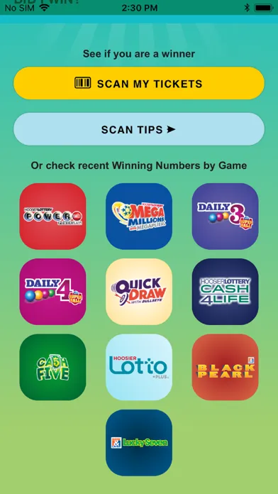 Ảnh chụp màn hình của Hoosier Lottery