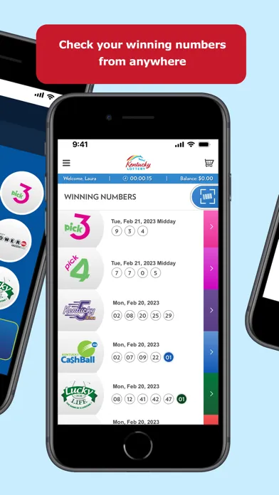 Captures d'écran de Kentucky Lottery Official App