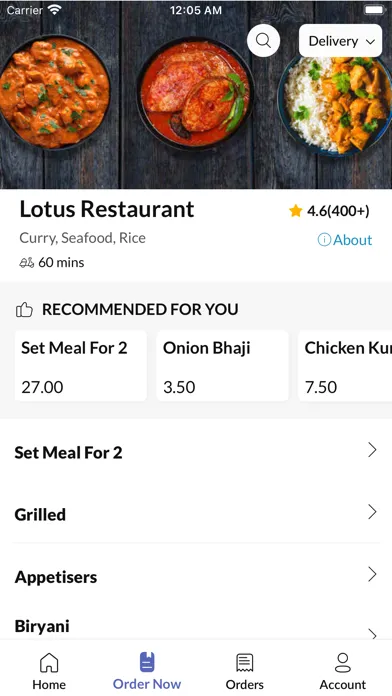 Tangkapan layar Lotus Restaurant
