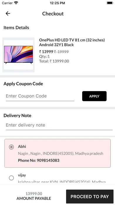 Lotus Electronics Shopping App Screenshots