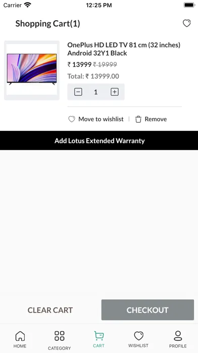 Lotus Electronics Shopping App Screenshots