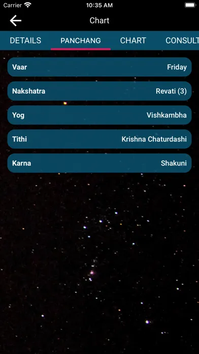 Prash Real Vedic Chart Screenshots