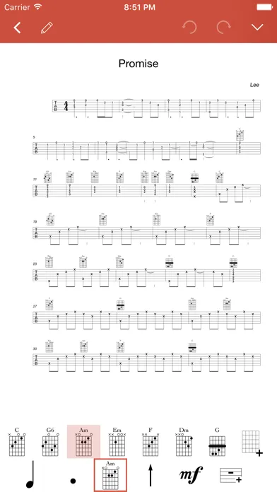 Tangkapan layar Guitar Notation Pro