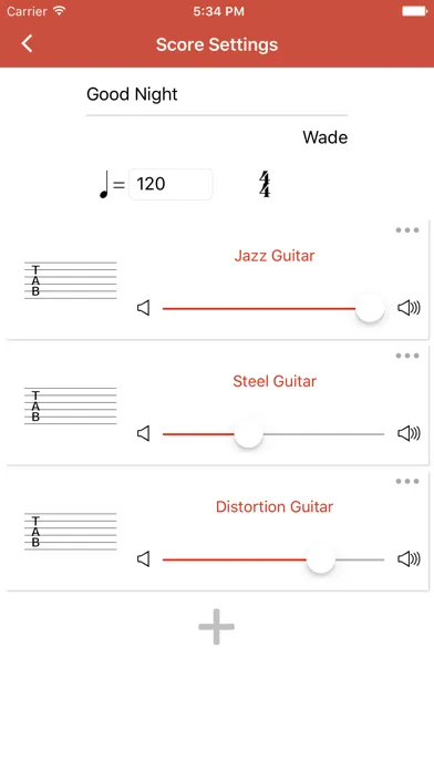 Tangkapan layar Guitar Notation Pro