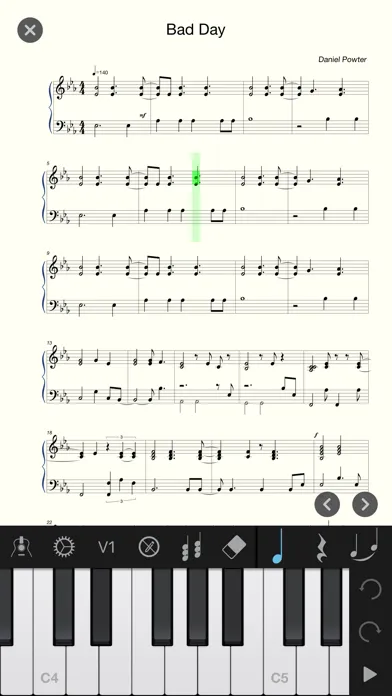 Capturas de tela do Piano+ - Sheet Music Composer