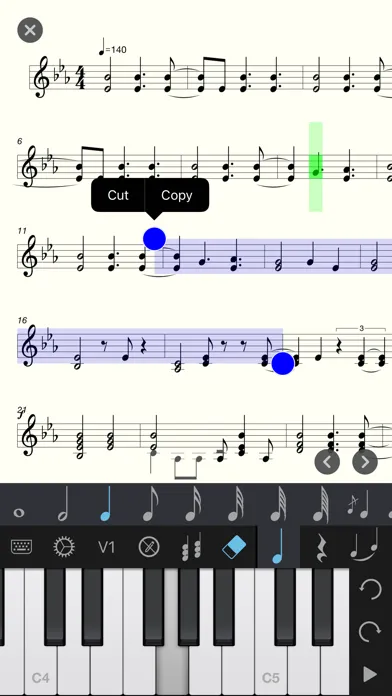 Capturas de tela do Piano+ - Sheet Music Composer
