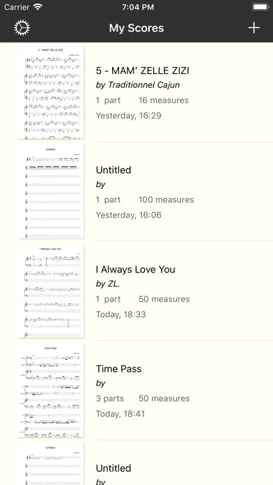 Capturas de tela do Piano+ - Sheet Music Composer