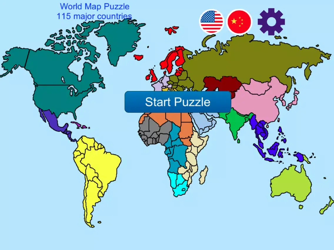 World Map Puzzle V2 iPad  Ekran Görüntüleri