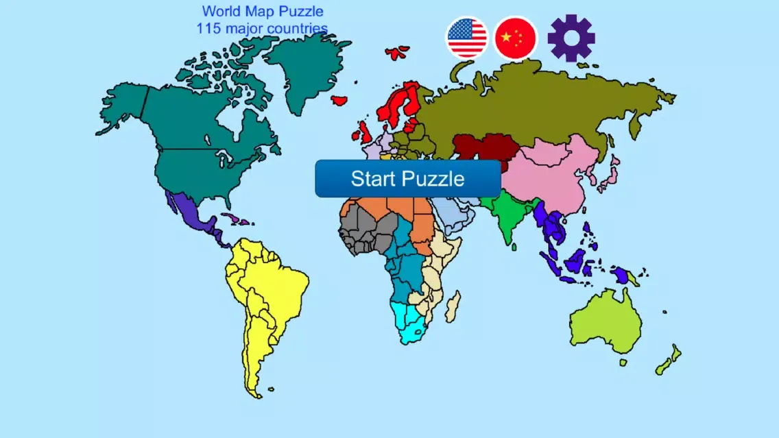 World Map Puzzle V2 Ekran Görüntüleri