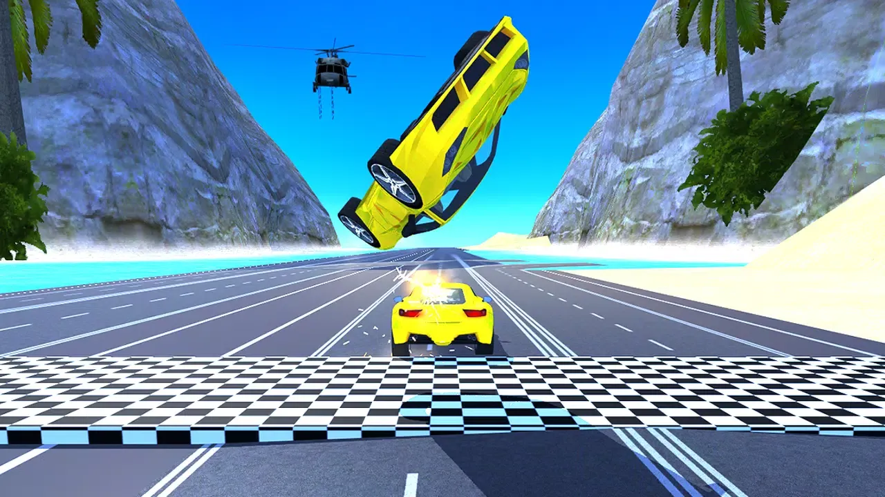 Tangkapan layar Racing Car Vs Falling Car 2020