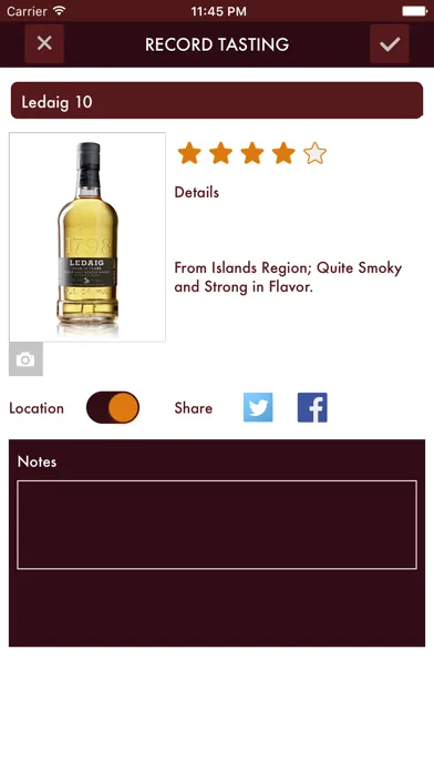 Capturas de tela do Scotch Aficionado