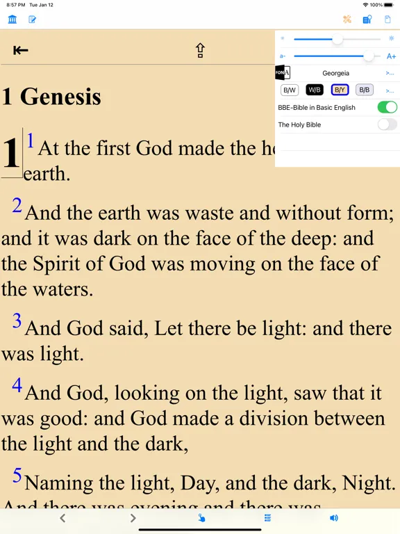 Capturas de tela do Holy Bible BBE (Basic English) iPad 