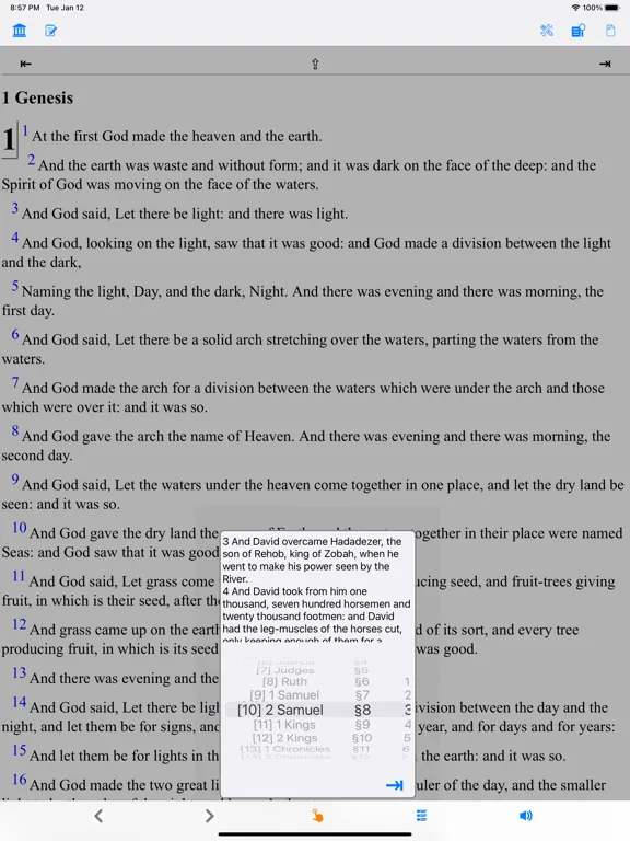 Capturas de tela do Holy Bible BBE (Basic English) iPad 