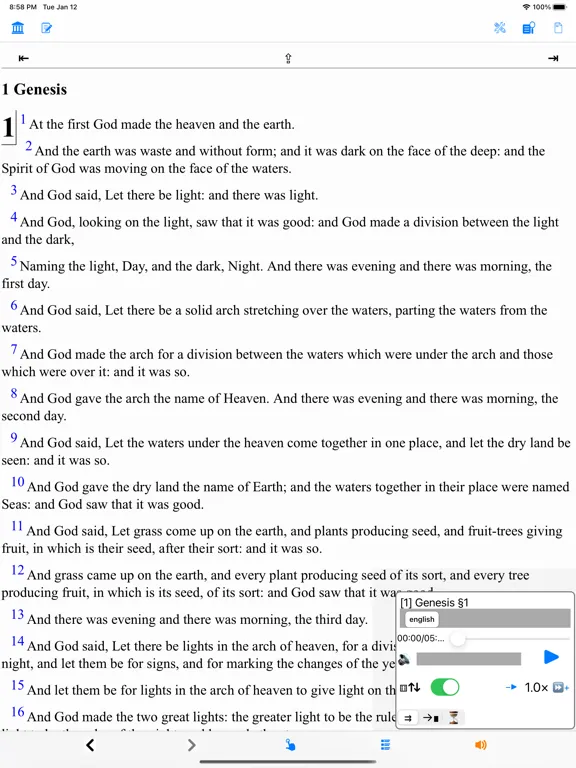Capturas de tela do Holy Bible BBE (Basic English) iPad 