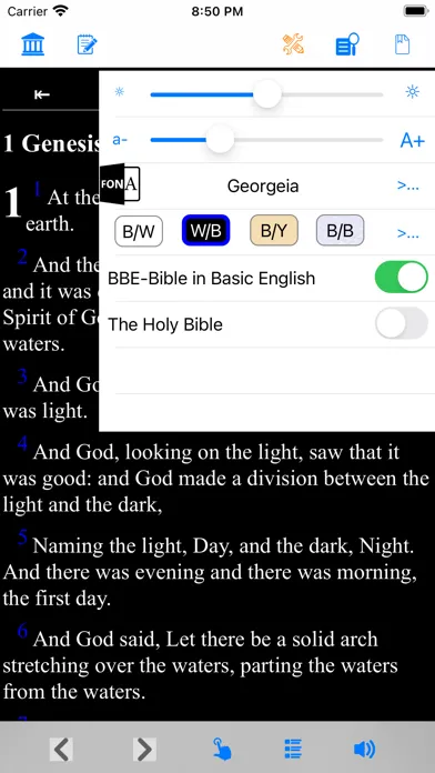 Capturas de tela do Holy Bible BBE (Basic English)