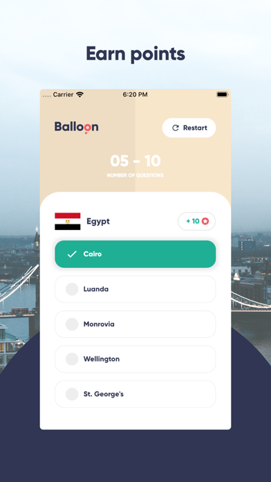 Screenshot di Balloon Game - Capital Quiz