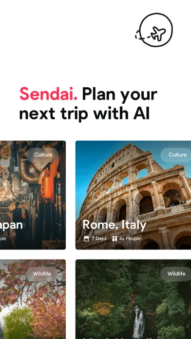 Ảnh chụp màn hình của Sendai - AI Travel Planner