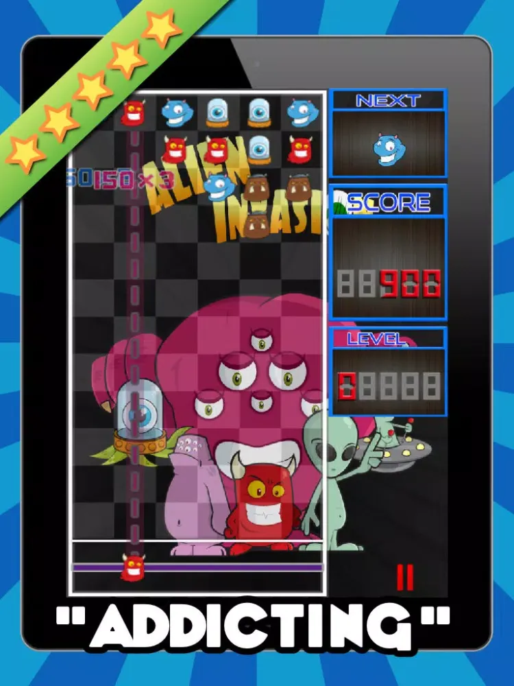 ภาพหน้าจอของ Alien Invasion Match 3 Game FREE iPad 