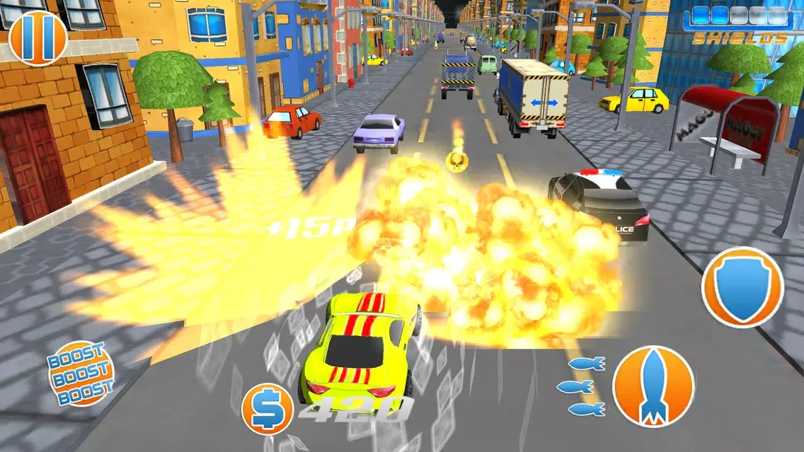 ภาพหน้าจอของ Criminal Racing of Rival Clans Traffic Clash