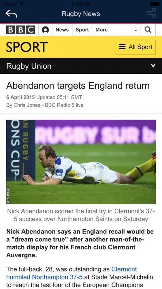 Rugby News- Live Rugby sport, scores, informations and schedules سکرین شاٹس