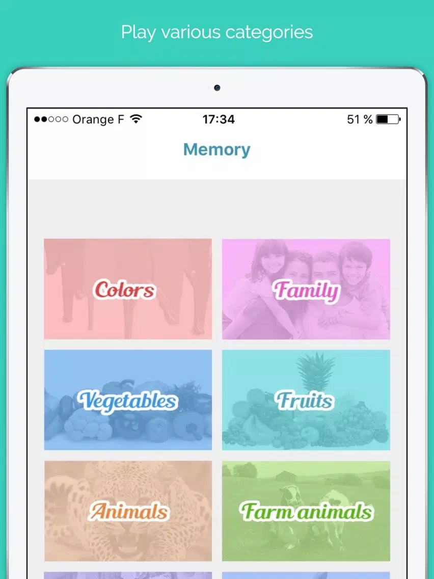 Memory cards free - Brain challenge iPad  Screenshots