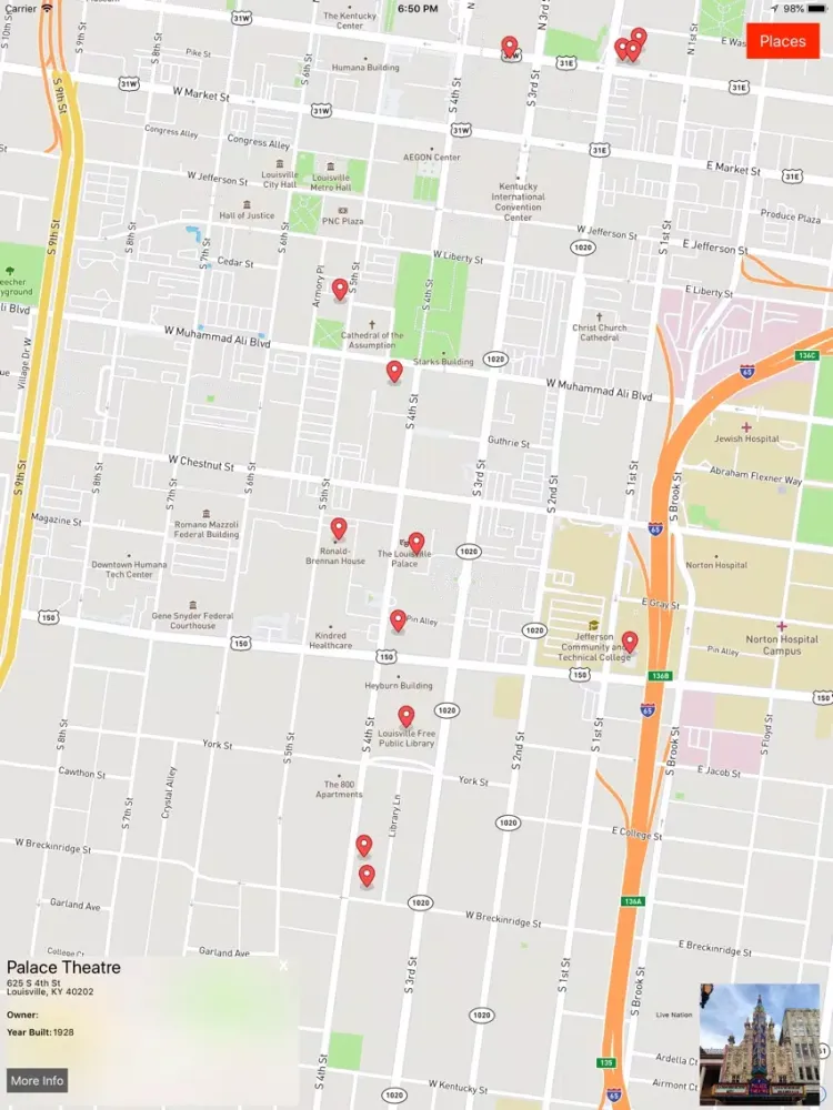 Louisville Ghost Map iPad 应用截图