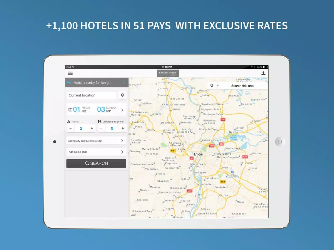 Kyriad - hotel booking iPad  スクリーンショット