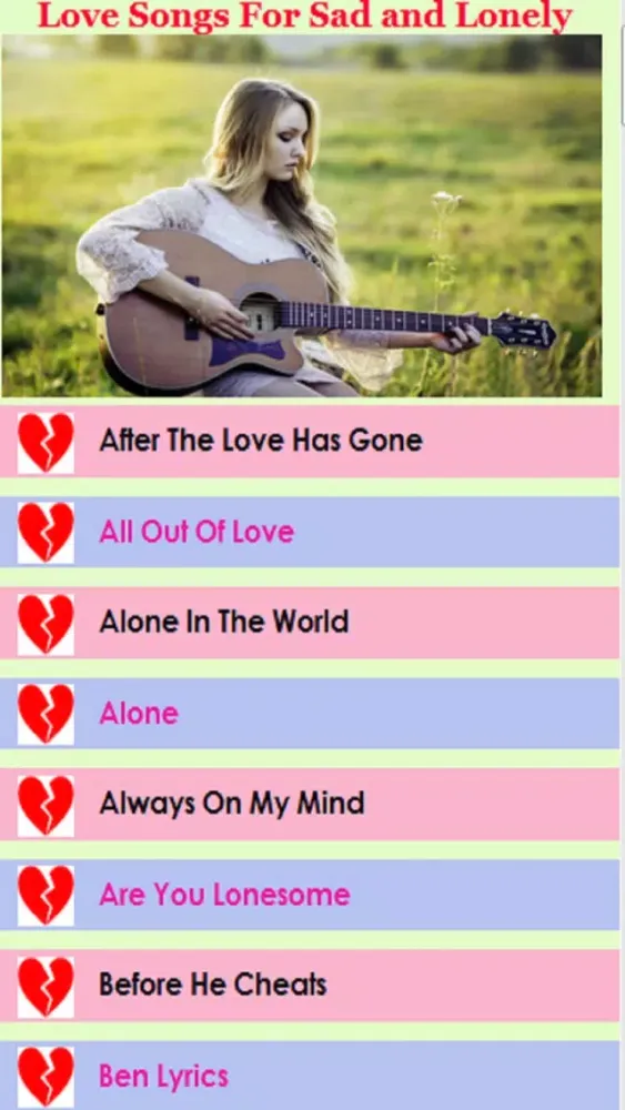 Love Songs for Sad and Lonely 스크린샷