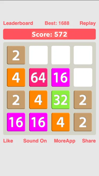 2048 4096 Puzzle Game Screenshots