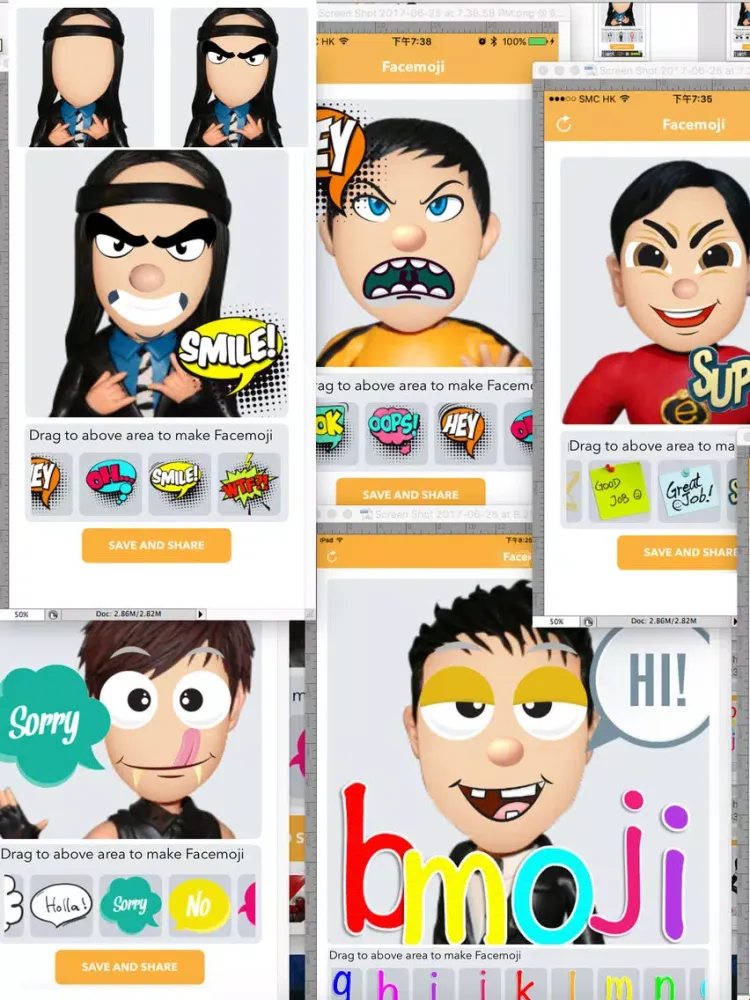 صور Facemoji - My Bobblehead Emoji iPad 