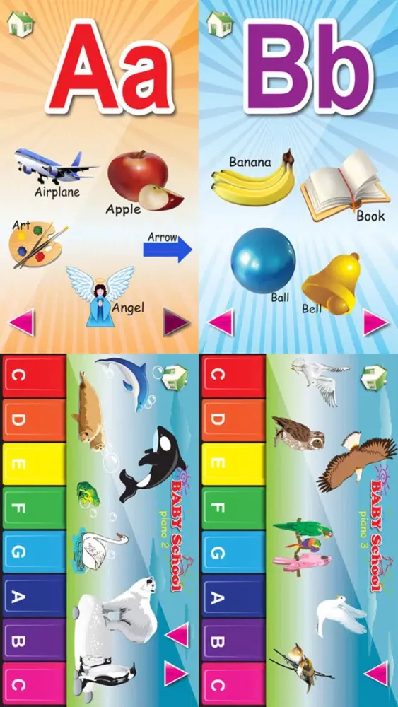 Ảnh chụp màn hình của Baby School (Korean+English) Voice Flash Cards