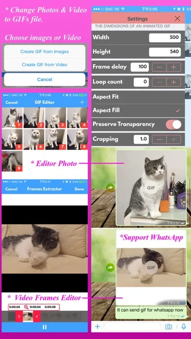 Скриншоты GifsApp -Video or Photo to Gifs for all Messenger