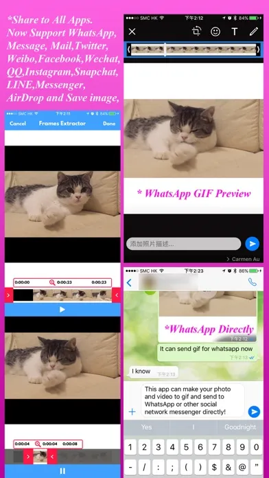 Скриншоты GifsApp -Video or Photo to Gifs for all Messenger