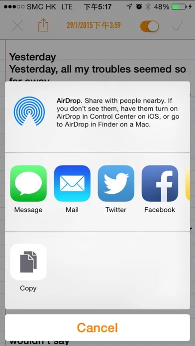 Captures d'écran de iNotes iOS8 Notification Reminders Alarms